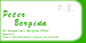 peter bergida business card